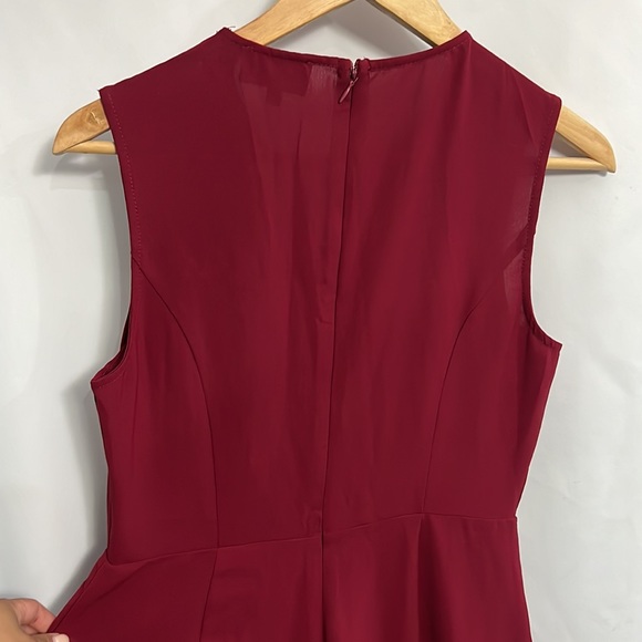 Mystic maroon pant romper with mesh on the breast area - Picture 5 of 5